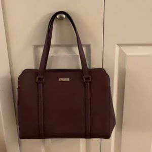 Kate Spade Saffiano Leather Burgundy Shoulder Bag